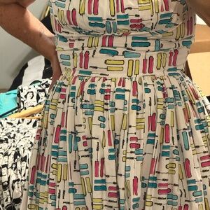 Bernie Dexter Multicolor Geometric Midi Dress